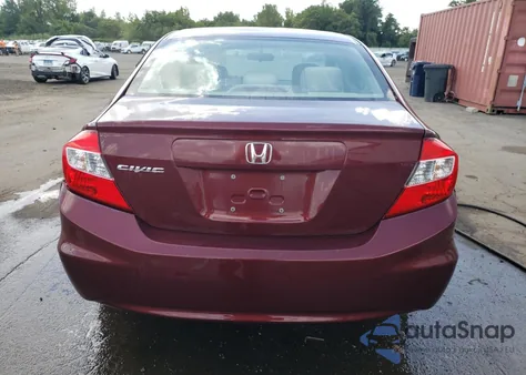 2012 Honda Civic Lx z USA, uszkodzony, nr VIN 19XFB2F58CE385953